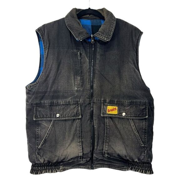Vintage squirt soda XL mens lined reversible vest - Picture 1 of 16